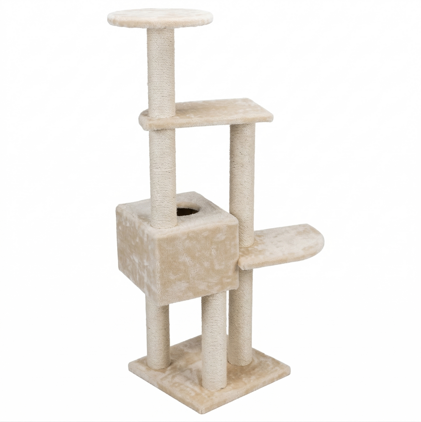 Trixie Krabpaal Alicante Compact met Schuilplaats & 4 Ligplaatsen | Beige 45x45x142cm