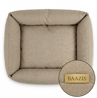 Baazis Hondenmand Comfort met Opstaande Randen Kleine Honden | Beige 62x49x15cm