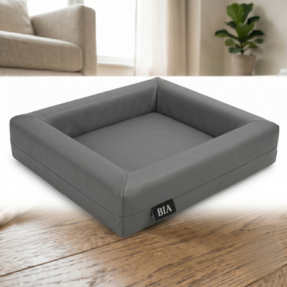 Bia Bed Hondenmand Original Polyether Orthopedisch met Opstaande Rand | Grijs 60x50x12,5cm