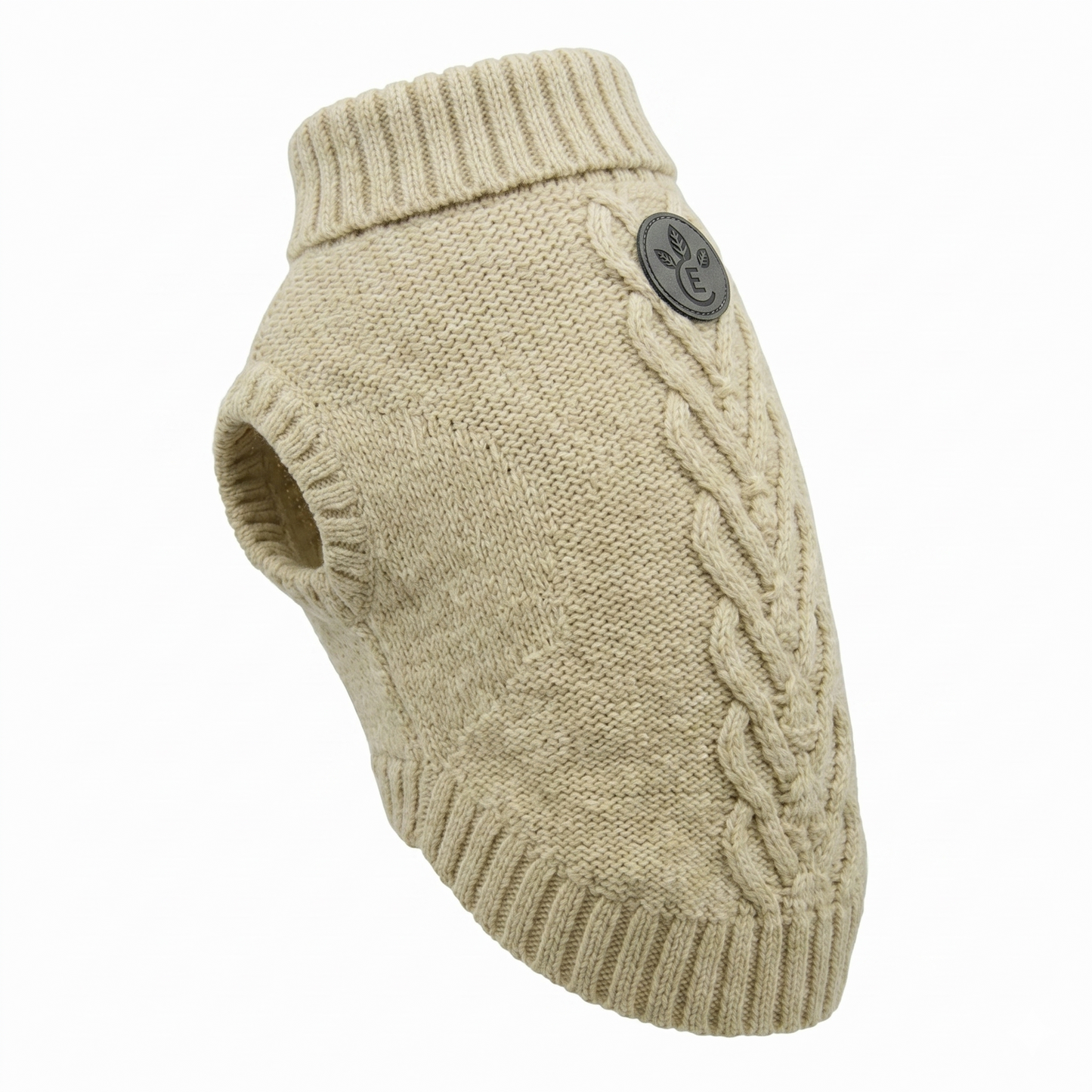 Croci Homy Celtic Hondentrui Warm & Stijlvol met Aanlijning | Creme 25cm