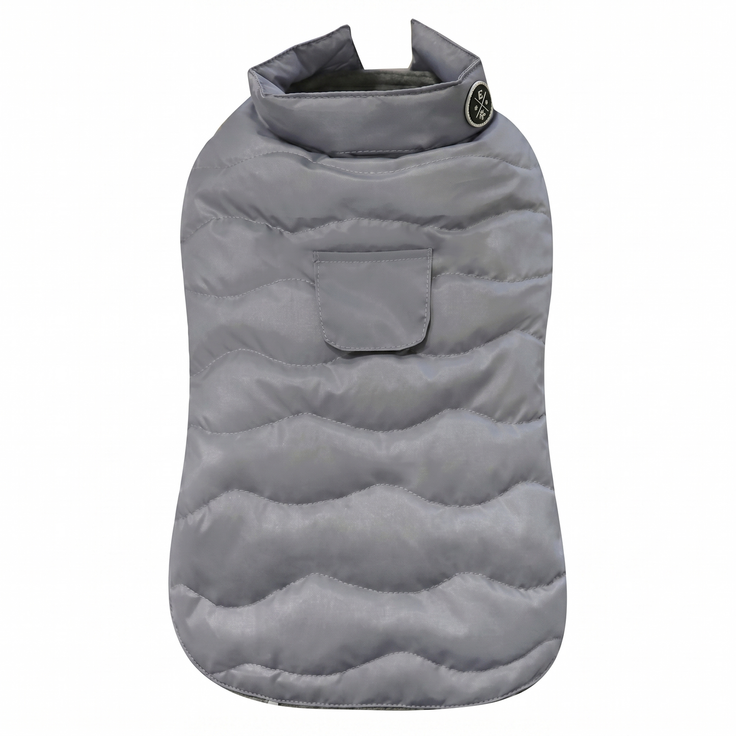 Croci Eco Leaves Hondenjas Gewatteerd Gerecycled Polyester Waterdicht | Grijs 45cm