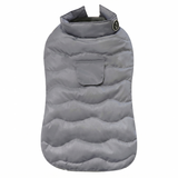 Croci Eco Leaves Hondenjas Gewatteerd Gerecycled Polyester Waterdicht | Grijs 45cm