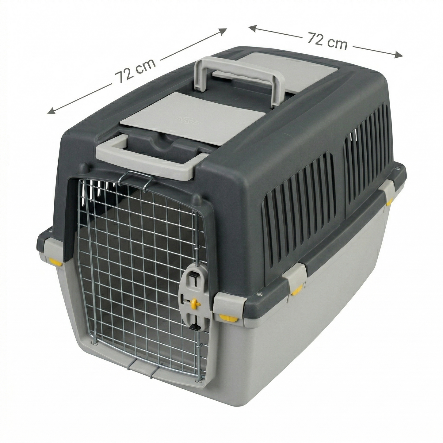 Trixie Transportbox Gulliver 4 IATA Vervoersbox Hond met Handvat | Lichtgrijs/Donkergrijs 72x52x51cm
