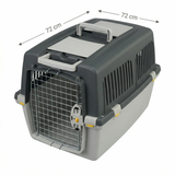 Trixie Transportbox Gulliver 4 IATA Vervoersbox Hond met Handvat | Lichtgrijs/Donkergrijs 72x52x51cm