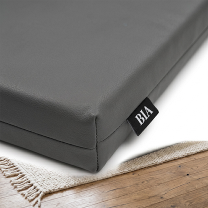 Bia Bed Orthopedisch Hondenmatras Grijs | Ligbed 73x50 cm | Kunstleren Hoes