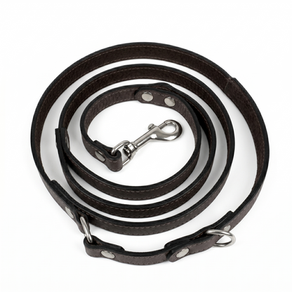 Sazzz Fearless Vintage Hondenriem Hoogwaardig Leer | Bruin 147x1,5cm