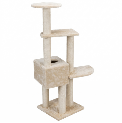 Trixie Krabpaal Alicante Compact met Schuilplaats & 4 Ligplaatsen | Beige 45x45x142cm