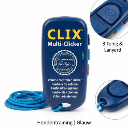 Clix Multi-Clicker 3 Tonig Hondentraining | Blauw