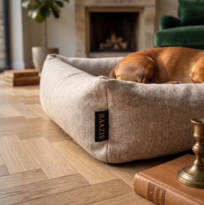 Baazis Hondenmand Comfort met Opstaande Randen Kleine Honden | Beige 62x49x15cm