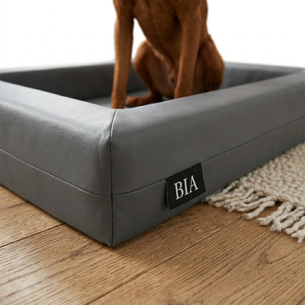 Bia Bed Hondenmand Original Polyether Orthopedisch met Opstaande Rand | Grijs 60x50x12,5cm