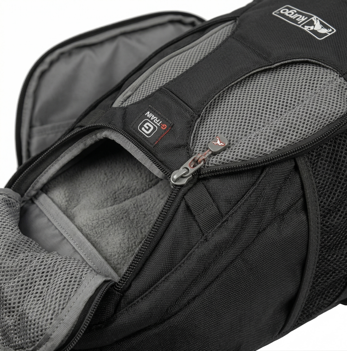 Kurgo G-Train Hondenrugzak met Laptopvak en Hondenvak | Zwart 41x23x50cm