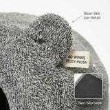 Rosewood 40 Winks Kattenmand Iglo Teddy Pluche met Antislip | Grijs 38x38x40cm