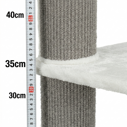 Trixie Krabpaal Acadia Wandmontage Sisal & Pluche met Relaxmand | Grijs 160cm