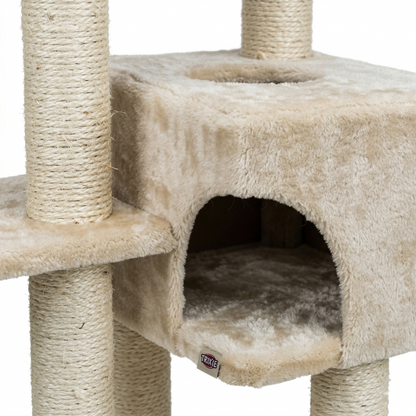 Trixie Krabpaal Alicante Compact met Schuilplaats & 4 Ligplaatsen | Beige 45x45x142cm