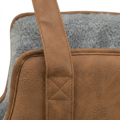 Trixie Hondentas Evelyn Kunstleer Draagtas Kleine Honden | Bruin/Grijs 40x20x30cm