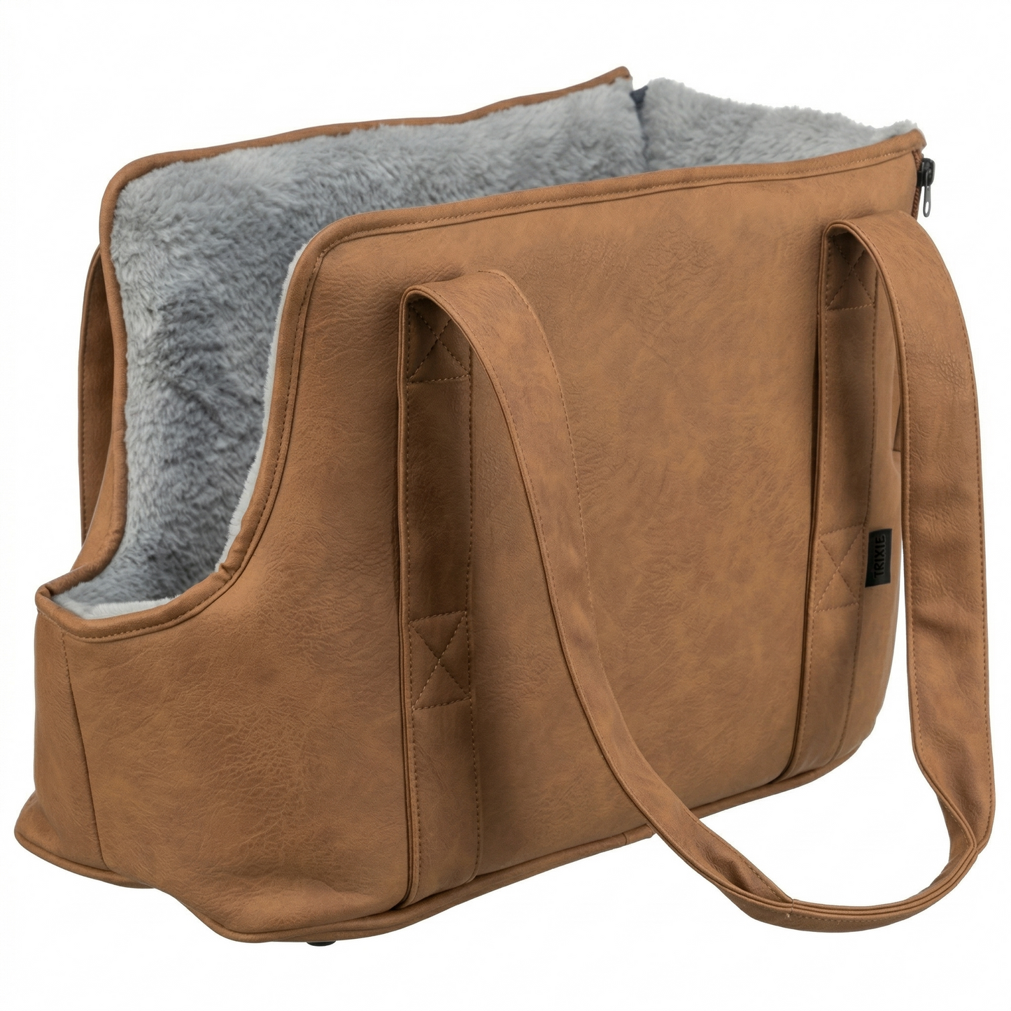 Trixie Hondentas Evelyn Kunstleer Draagtas Kleine Honden | Bruin/Grijs 40x20x30cm