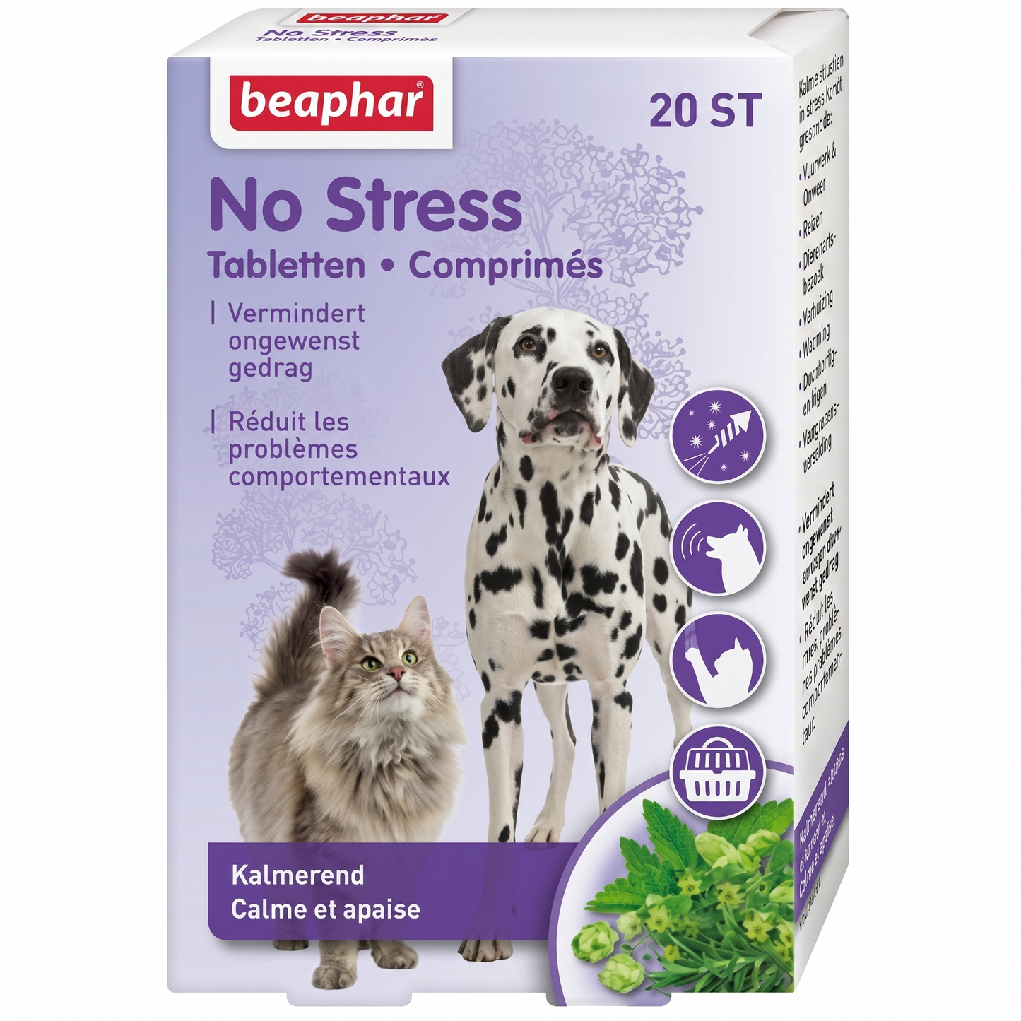 Beaphar No Stress Tabletten Hond & Kat Vuurwerk & Onweer | 20 st