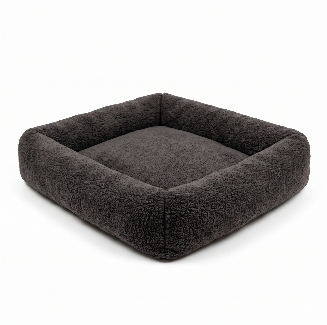 Bia Bed Fleece Hoes Matras Ligbed Antraciet/Grijs | 73x50cm