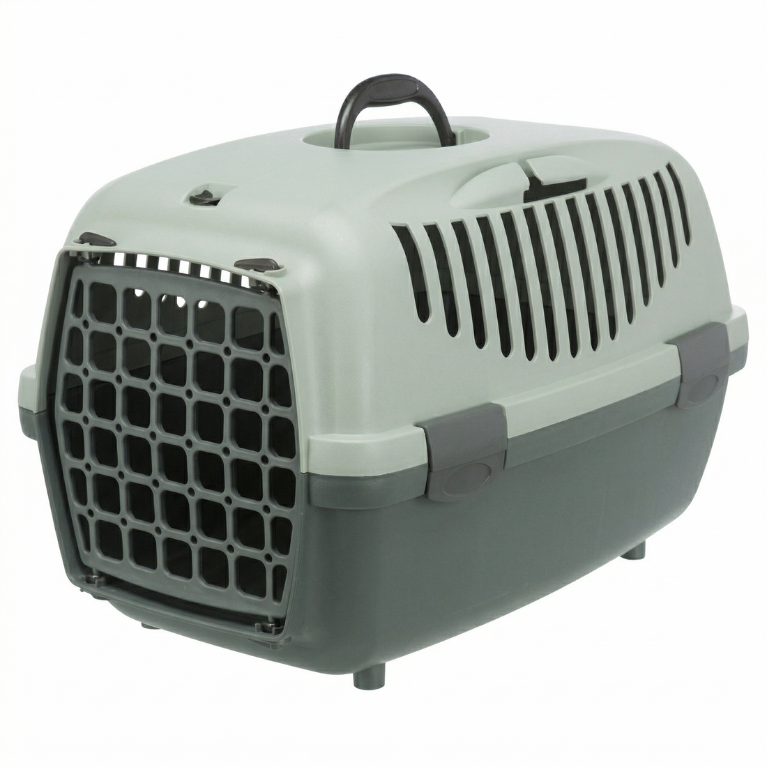 Trixie Be Eco Vervoersbox Capri Gerecycled Kunststof Hond | Antraciet/Grijs-Groen 48x32x31cm