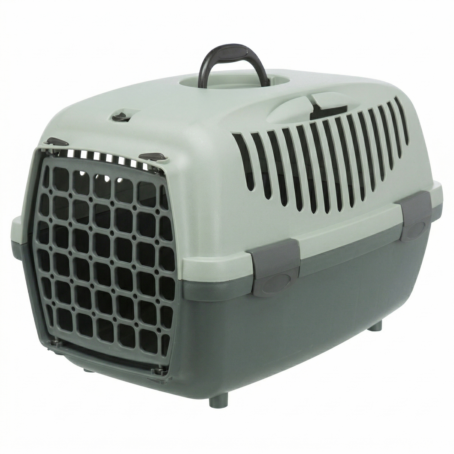 Trixie Be Eco Vervoersbox Capri Gerecycled Kunststof Hond | Antraciet/Grijs-Groen 48x32x31cm
