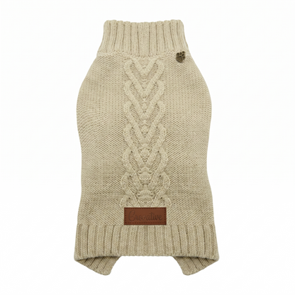 Croci Homy Celtic Hondentrui Warm & Stijlvol met Aanlijning | Creme 25cm
