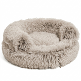 Croci Sofa Kattenmand Bicolor Rond Pluche met Wasbare Hoes | Beige 45x45x9cm
