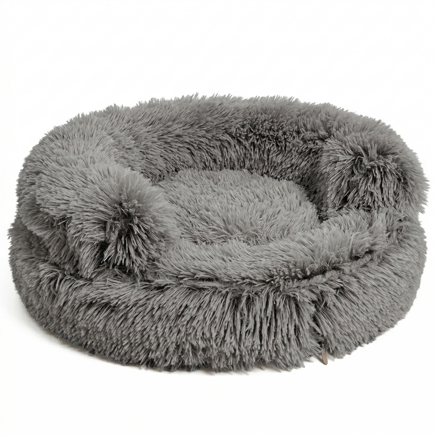 Croci Sofa Kattenmand Bicolor Rond Pluche met Wasbare Hoes | Beige 45x45x9cm