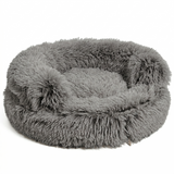 Croci Sofa Kattenmand Bicolor Rond Pluche met Wasbare Hoes | Beige 45x45x9cm