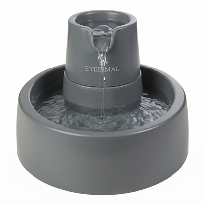 Eyenimal Waterfontein Kat & Kleine Hond Stromend Water | Grijs 1,5L