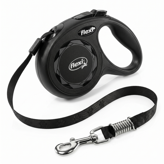 Flexi Black Design Rollijn Tape Stijlvol Rolmechanisme Hond | Zwart S 5m