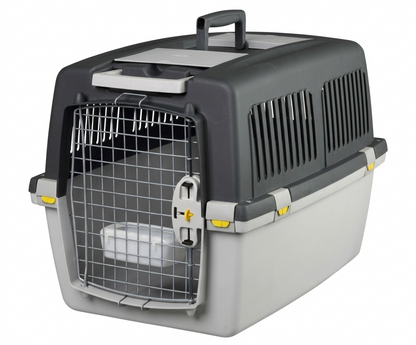 Trixie Transportbox Gulliver 4 IATA Vervoersbox Hond met Handvat | Lichtgrijs/Donkergrijs 72x52x51cm