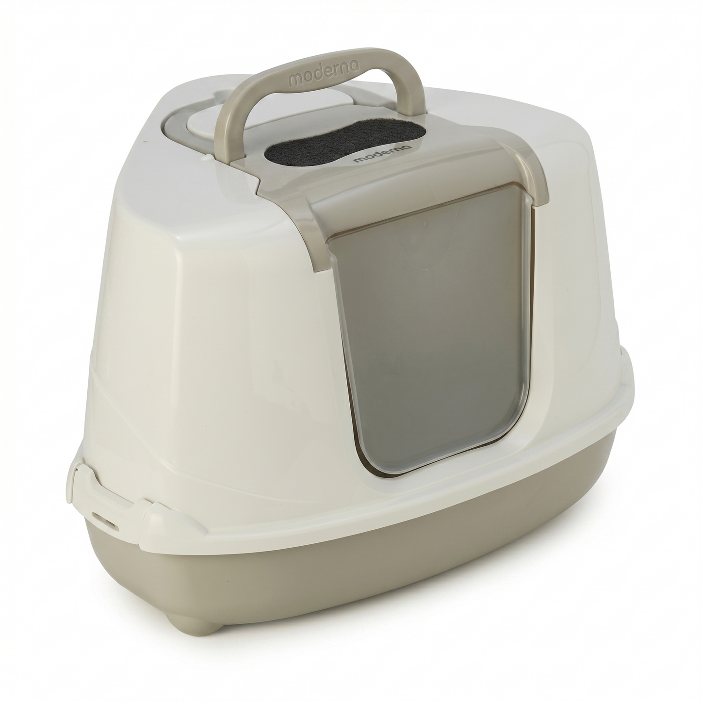 Moderna Jumbo Hoek Kattenbak met Klapdeurtje & Filter | Beige