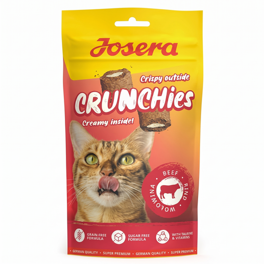 Josera Crunchies Beef Knapperige Kattensnack Graanvrij met Romige Vulling | 60g