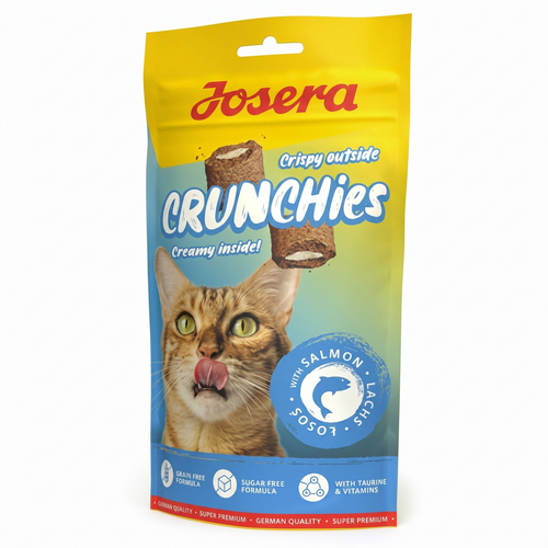 Josera Crunchies Salmon Knapperige Kattensnack Graanvrij met Romige Vulling | 60g