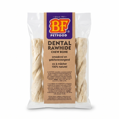 BF Petfood Kaantjes Stick Dental Natuurlijke Rawhide Kauwkluif Hond | 3 Stuks