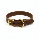 Sazzz Braveheart Classic Hondenhalsband Verstelbaar Leer | Zadel Bruin 33-39x2cm