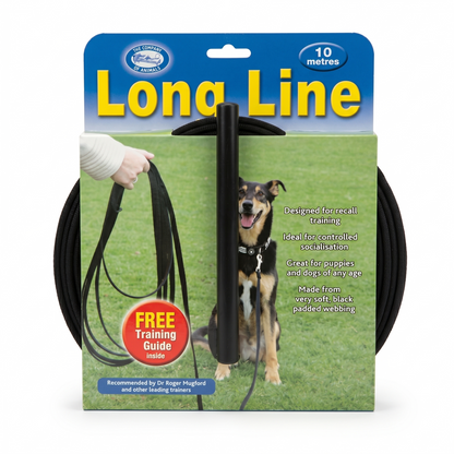 COA Clix Trainingslooplijn Hond 10 Meter Zwart met Volledige Controle