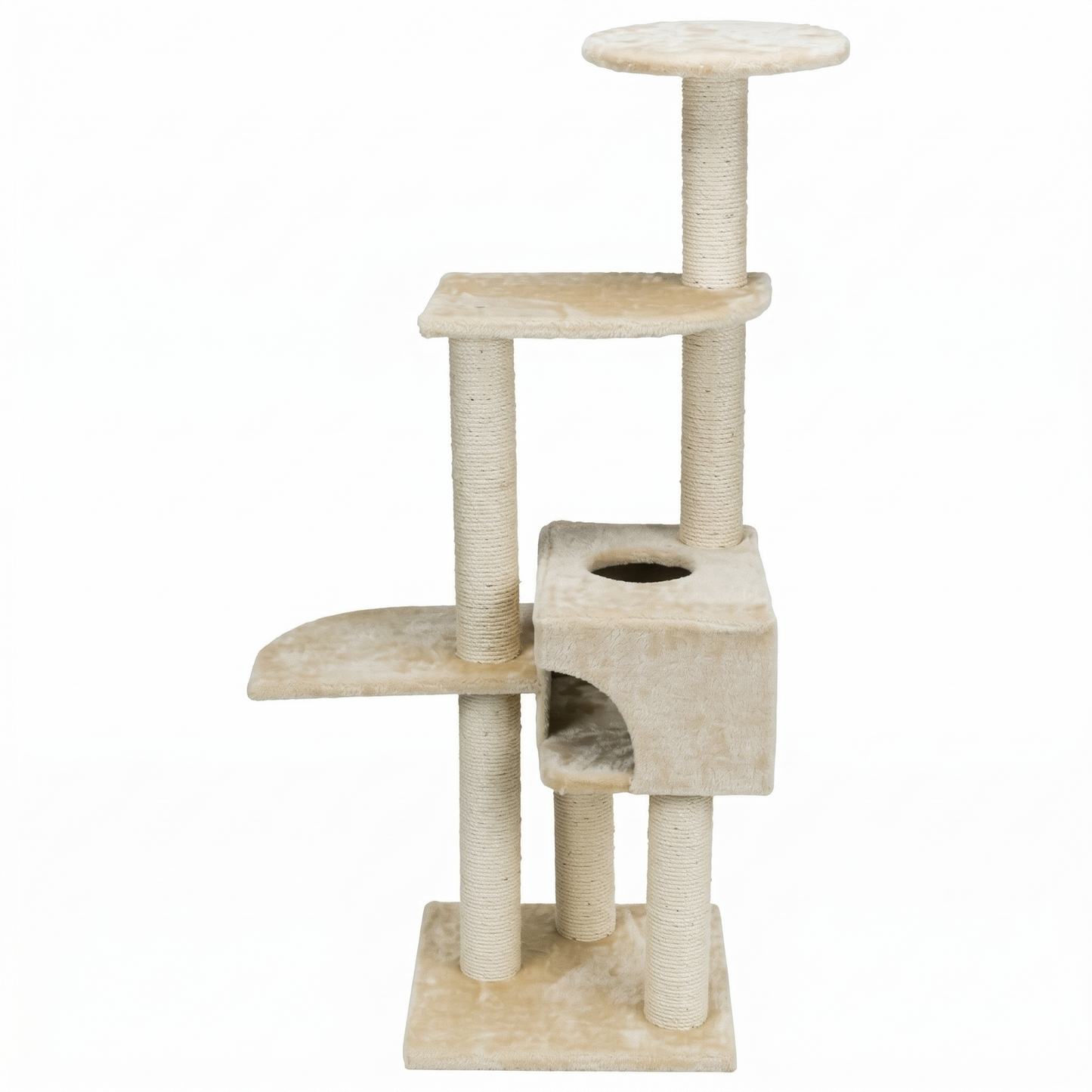 Trixie Krabpaal Alicante Compact met Schuilplaats & 4 Ligplaatsen | Beige 45x45x142cm