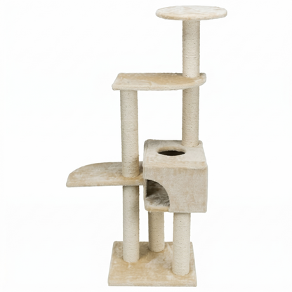 Trixie Krabpaal Alicante Compact met Schuilplaats & 4 Ligplaatsen | Beige 45x45x142cm