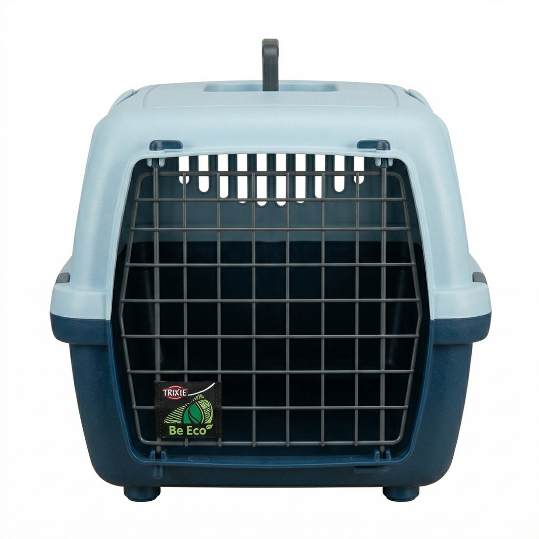 Trixie Reismand Capri Open Top Vervoersbox Hond & Kat met Rooster | Donkerblauw/Lichtblauw 61x40x38cm