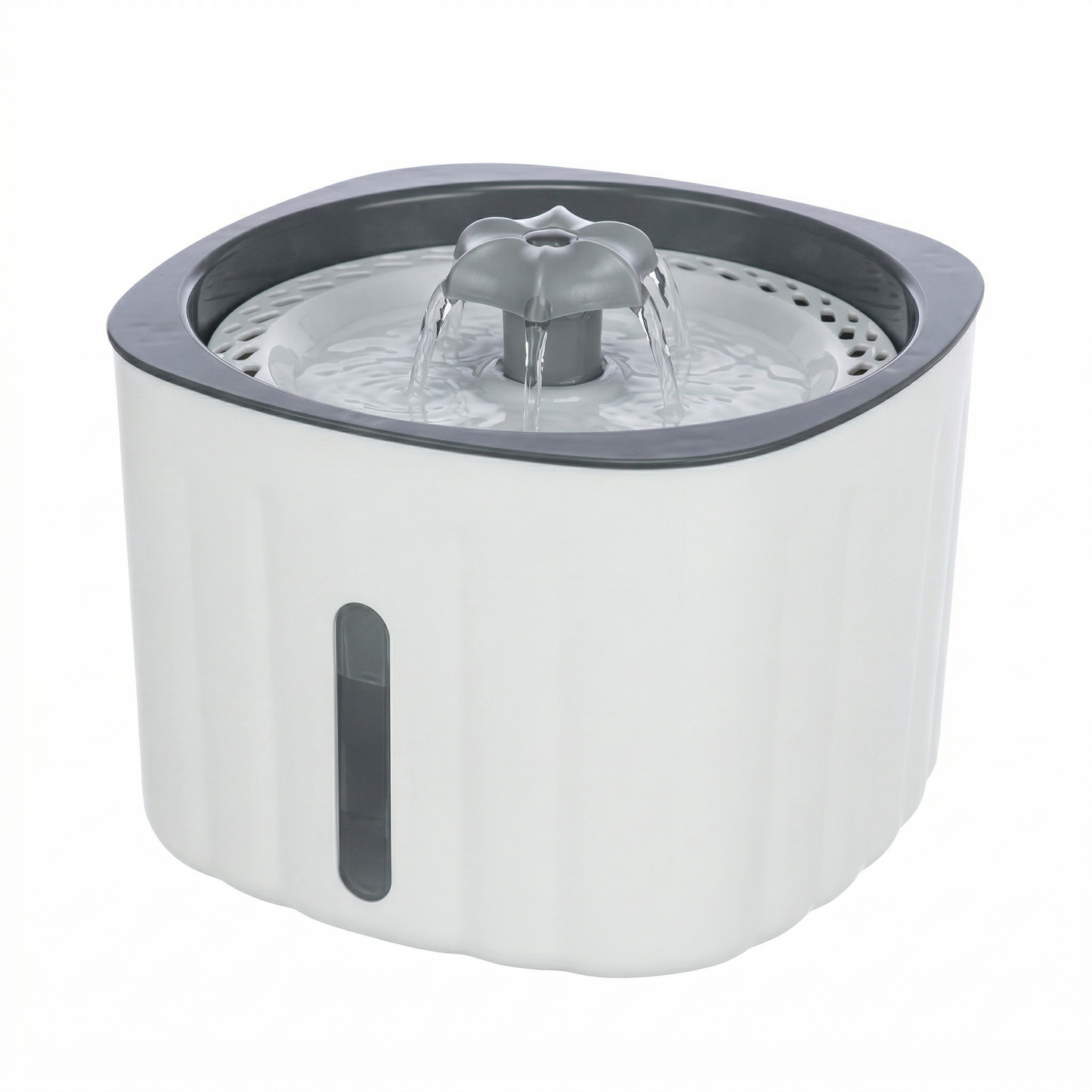 Trixie Drinkfontein Flower Kat & Hond met Filter en Niveau-indicator | Wit/Grijs 2L
