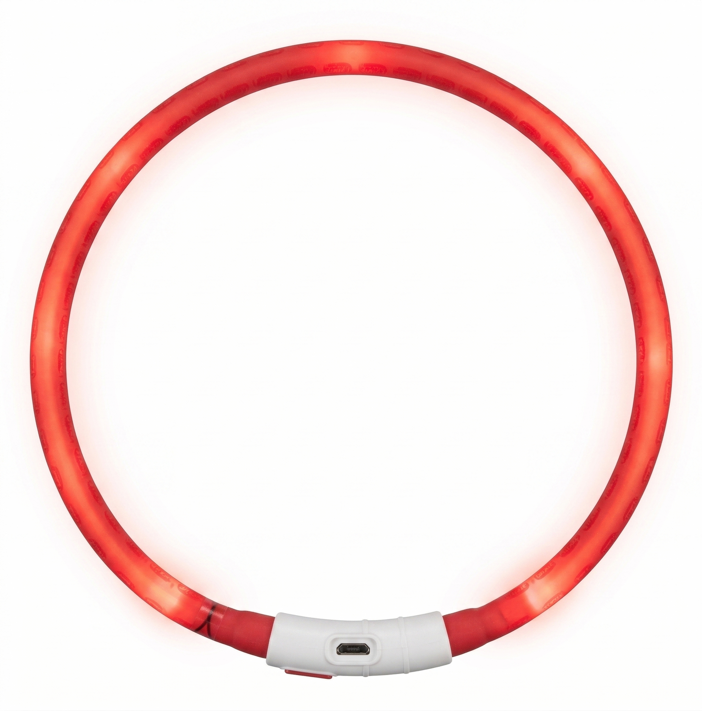 Trixie Flash Light Lichtgevende Halsband USB Oplaadbaar Spatwaterbestendig | Rood 70x1cm