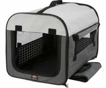 Trixie Reismand Opvouwbare Polyester Bench Hond & Kat met Transporttas | Grijs 55x65x80cm