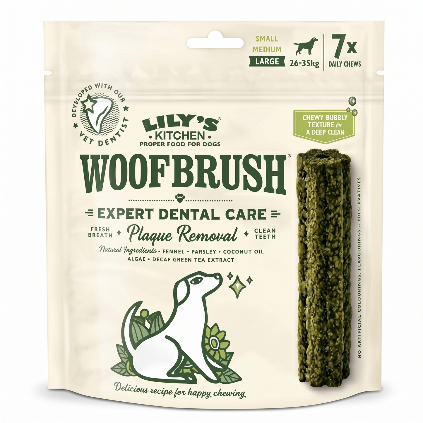 Lily's Kitchen Woofbrush Dental Care Kauwsnack Gebitsverzorging Hond | L 7x47g