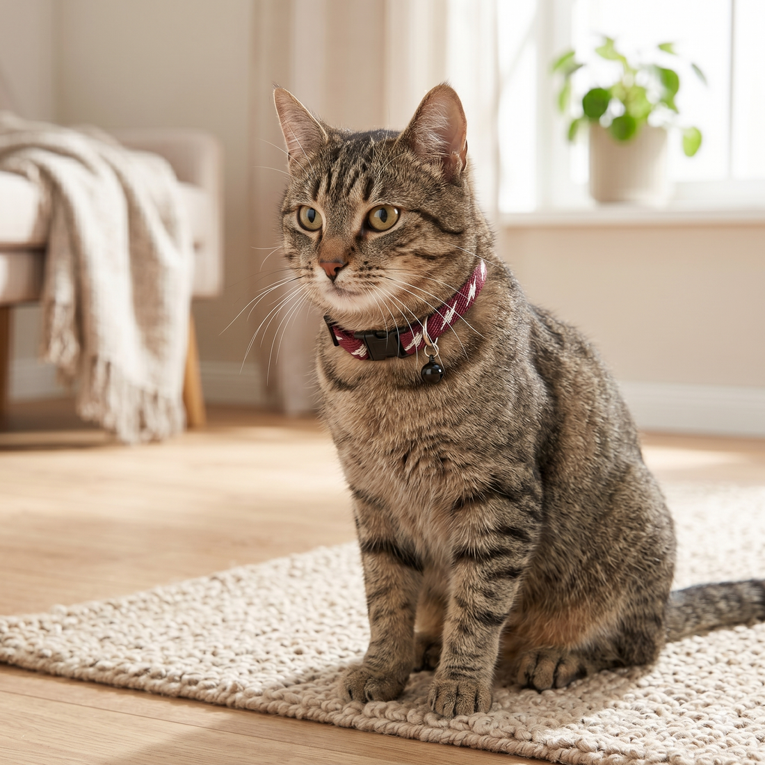 Trixie My Home Kattenhalsband met Adresflap Belletje & Clicksluiting | Assorti