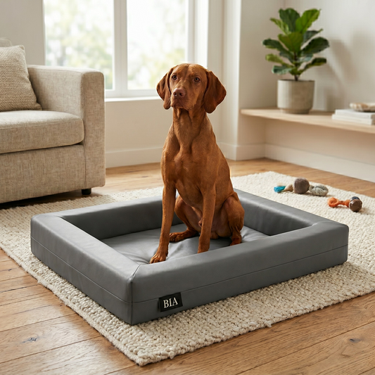 Bia Bed Hondenmand Original Polyether Orthopedisch met Opstaande Rand | Grijs 60x50x12,5cm