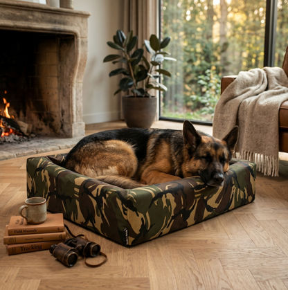 Bia Bed Hondenmand Original Camouflage Polyether met Opstaande Rand | 60x50x12,5cm