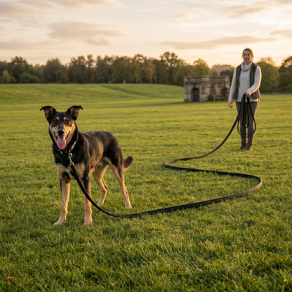 COA Clix Trainingslooplijn Hond 10 Meter Zwart met Volledige Controle