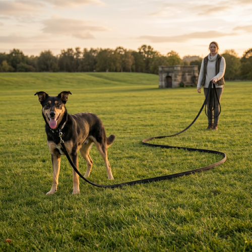 COA Clix Trainingslooplijn Hond 10 Meter Zwart met Volledige Controle