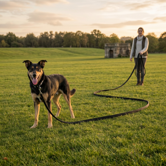 COA Clix Trainingslooplijn Hond 10 Meter Zwart met Volledige Controle